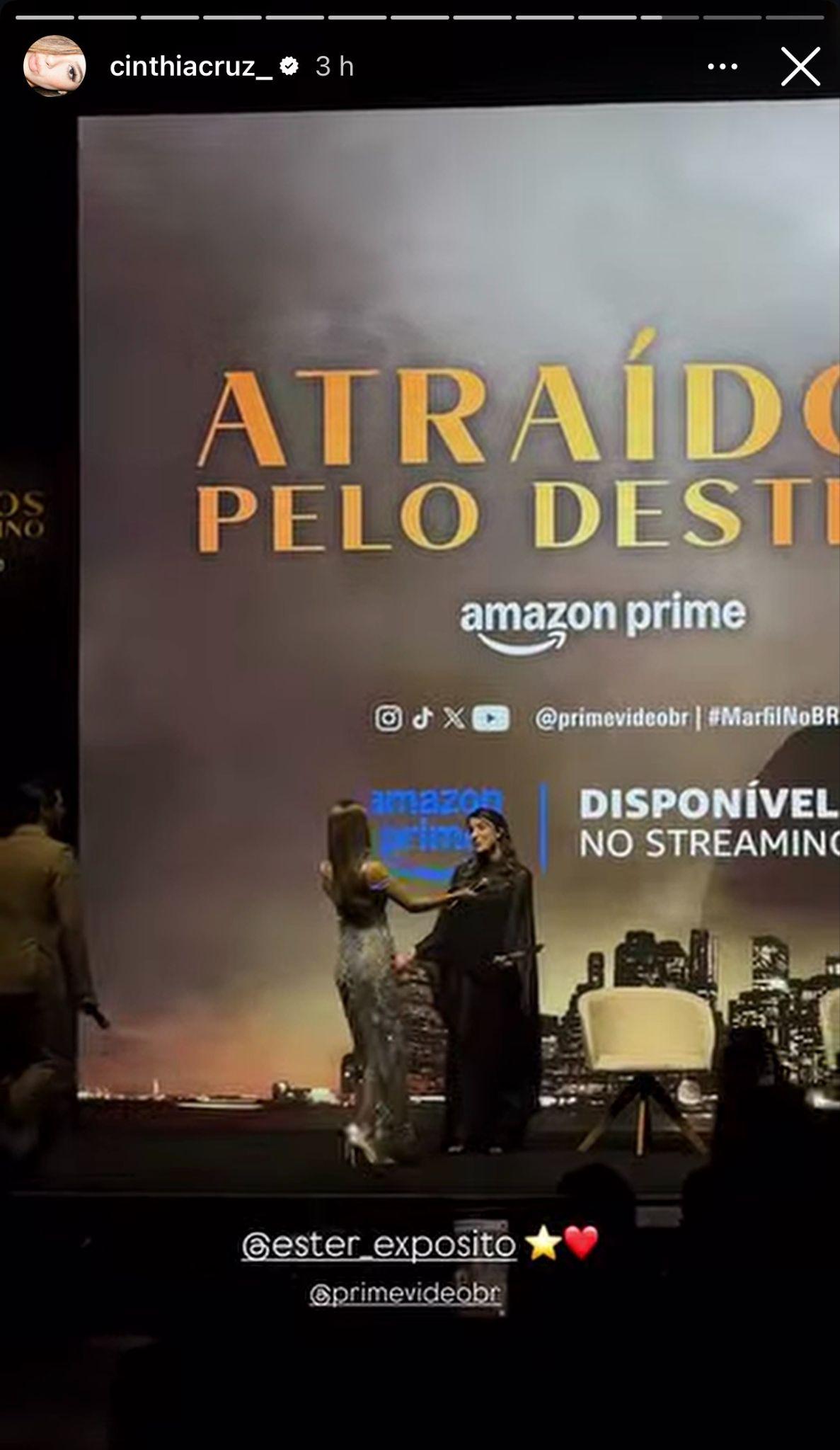 Conteúdo publicado na estreia de Atraídos pelo Destino, da Prime Video
